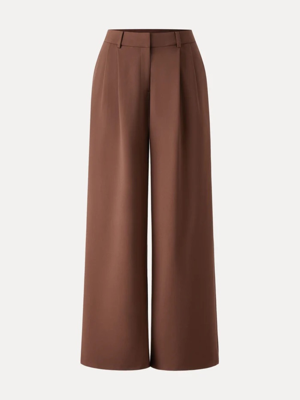 NWT OGL Ponte-De-Roma Breezy Wide Leg Pant with Pockets In cherry wood brown